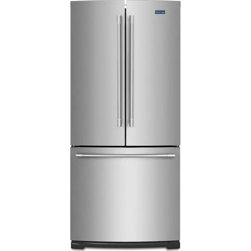 Maytag French Door Refrigerator – 19.6 Cu. Ft., Fingerprint-Resistant Stainless Steel With Strongbox Door Bins (Mfb2055Frz) 1