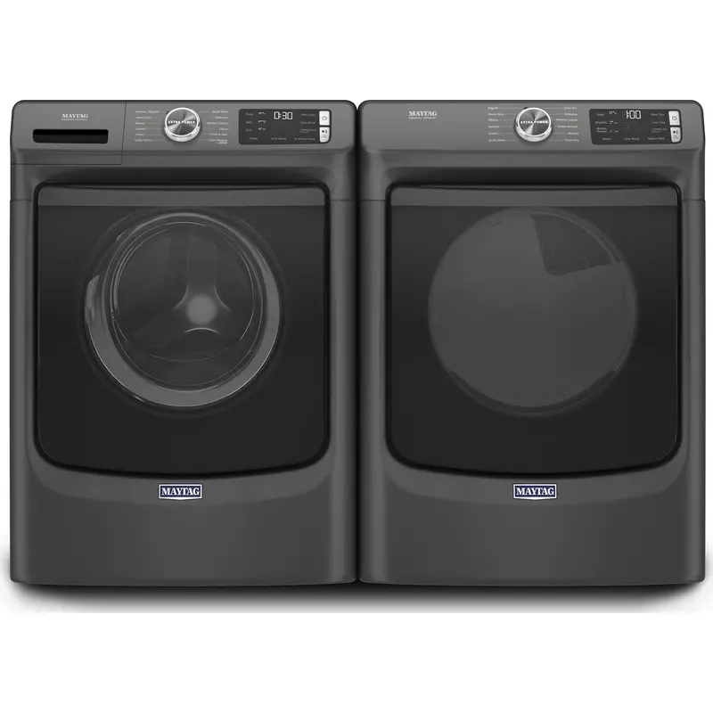 Maytag Front-Load Washer & Dryer Combo – 4.5 Cu. Ft. Matching Pair In Black Steel 1