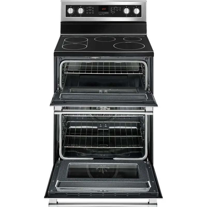 Maytag Stainless Steel Double Oven Electric Range – 30", 6.7 Cu. Ft., True Convection (Ymet8800Fz) 2