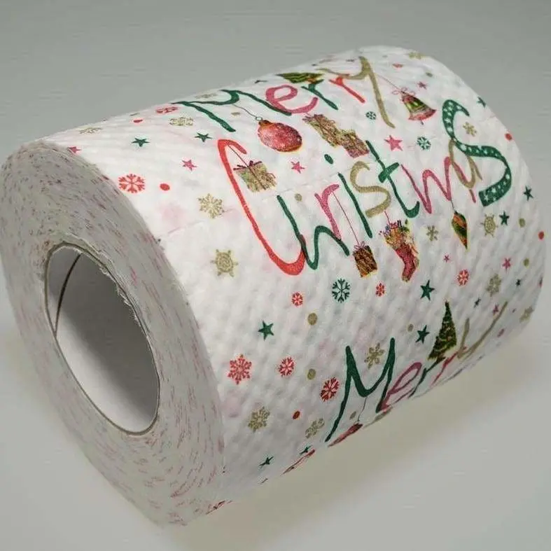 Merry Christmas Around The World 3-Ply Decorative Toilet Paper Roll 1