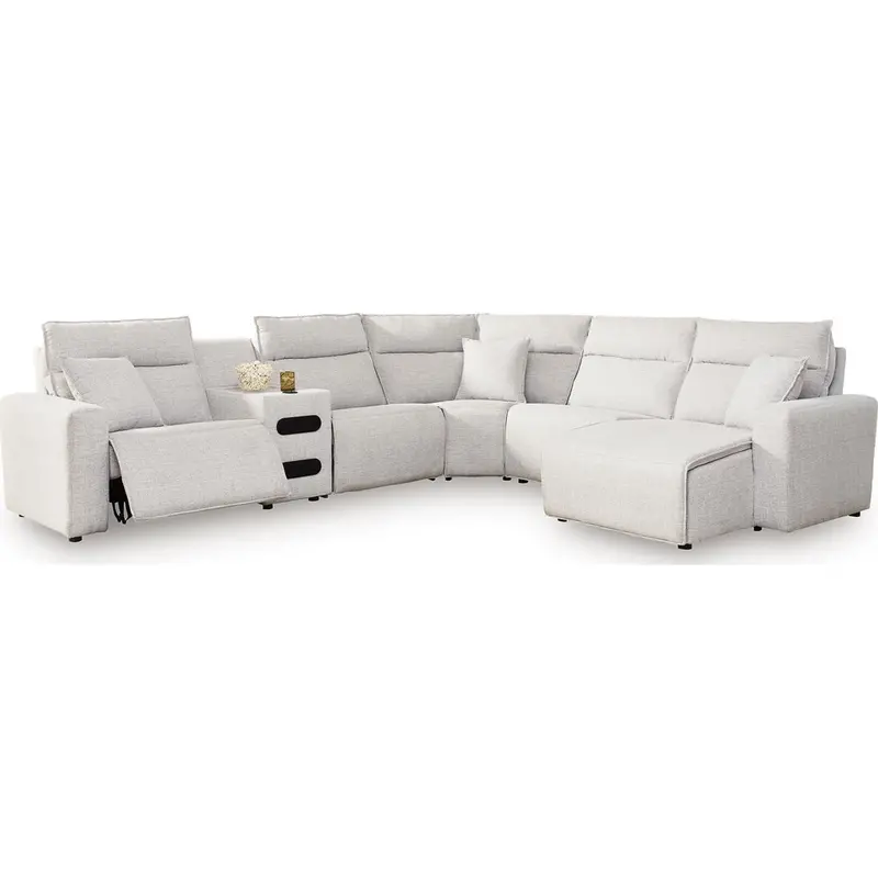 Modmax Ii 6-Piece Modular Reclining Sectional With Integrated Audio Console 1