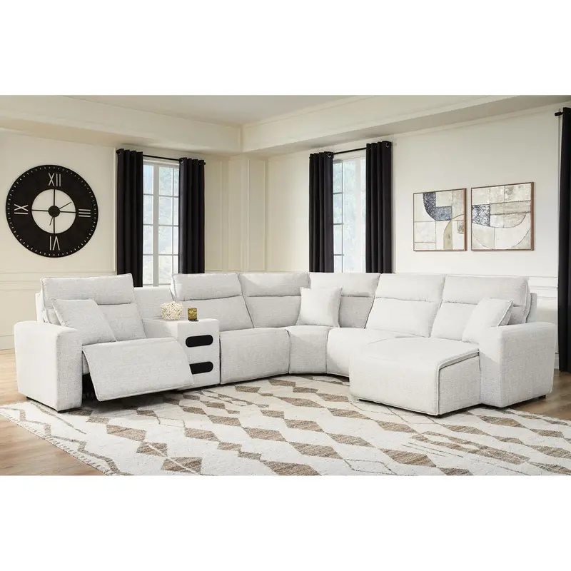 Modmax Ii 6-Piece Modular Reclining Sectional With Integrated Audio Console 2