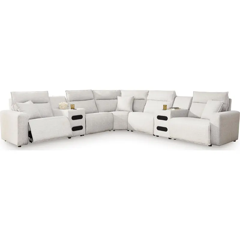 Modmax Ii 7-Piece Power Reclining Modular Sectional Featuring Dual Audio Consoles 1