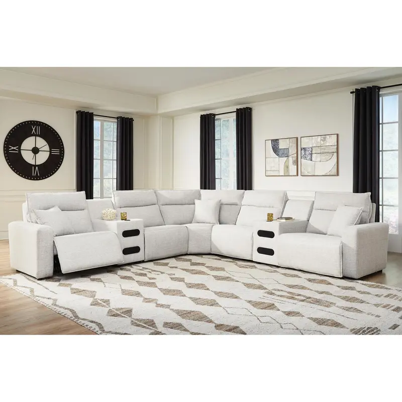Modmax Ii 7-Piece Power Reclining Modular Sectional Featuring Dual Audio Consoles 2