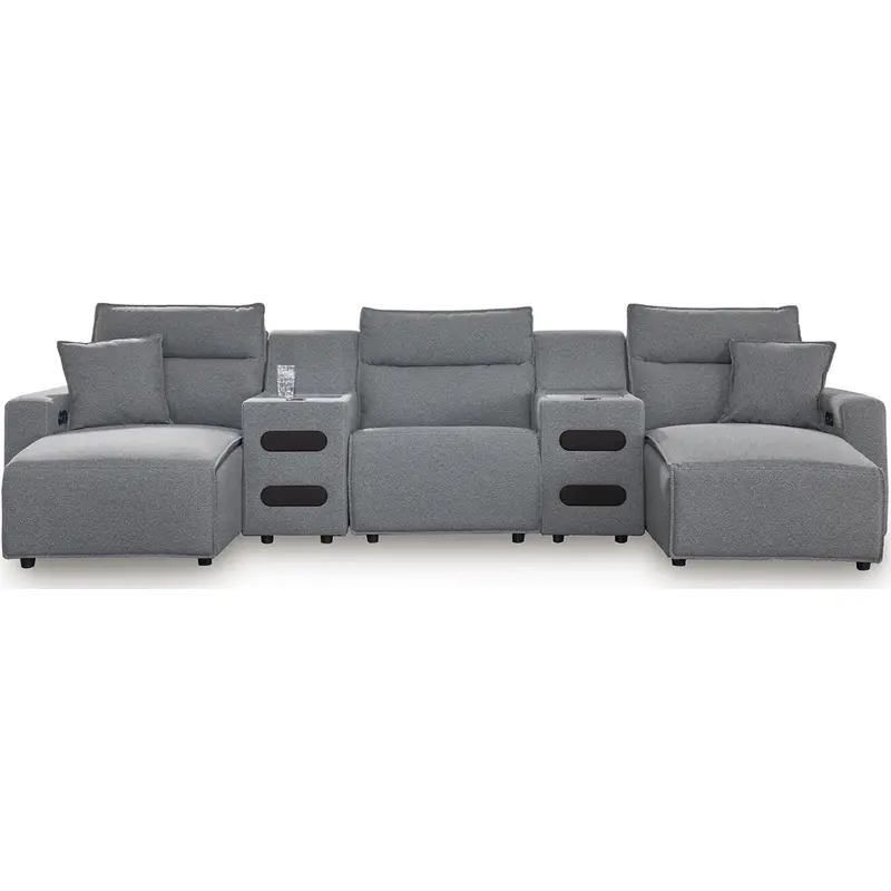 Modmax Ii Five-Section Power Reclining Modular Sectional Featuring Dual Chaises 2