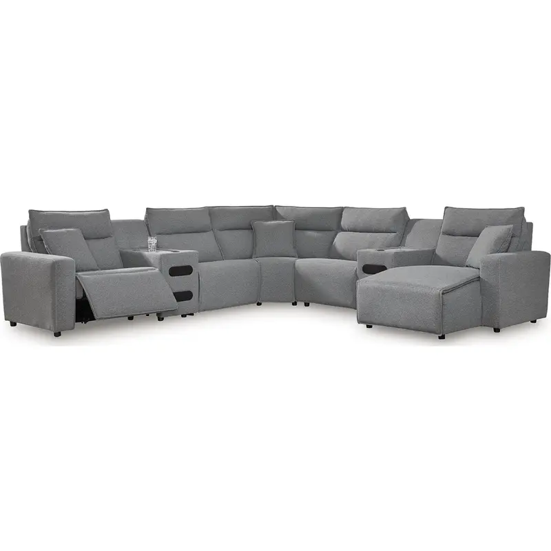 Modmax Ii Seven-Piece Power Reclining Modular Sectional With Chaise 1
