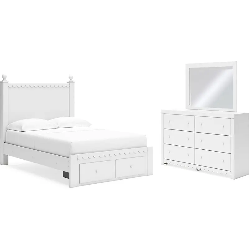 Mollviney Full-Size Storage Bedroom Set (5-Piece) 1