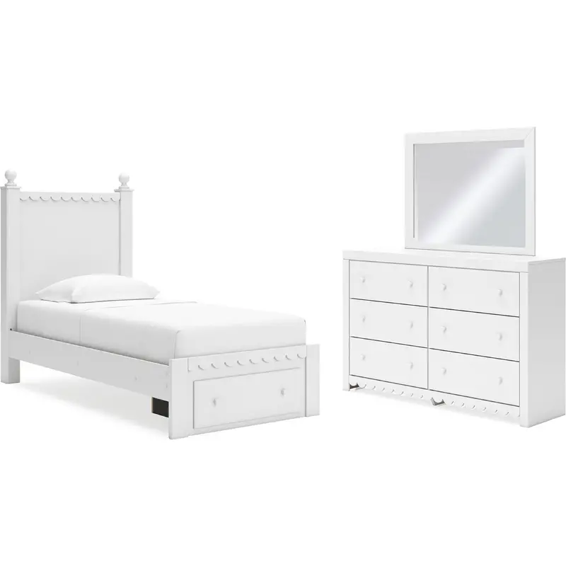 Mollviney Twin-Size Storage Bedroom Set (5-Piece) 1