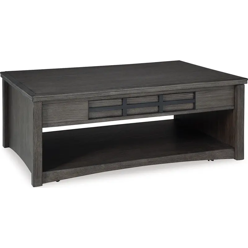 Montillan Lift-Top Coffee Table With Hidden Storage Compartment 1