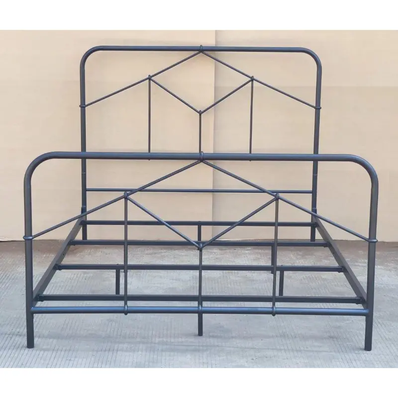 Nashburg Industrial-Style Queen Metal Bed Frame 2