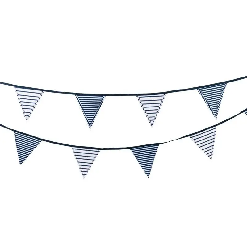 Navigate Three Rivers Blue-And-White Stripe Bunting (6.5 M, 15 Flags) 1