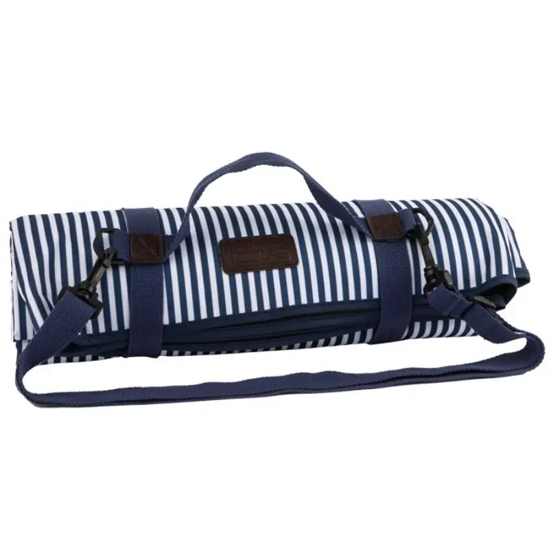Navigate Three Rivers Blue-And-White Stripe Picnic Blanket (150 X 135 Cm) 1