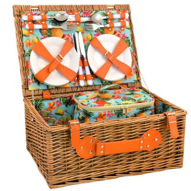 Navigate Waikiki Fruit-Themed 4-Person Picnic Basket 1