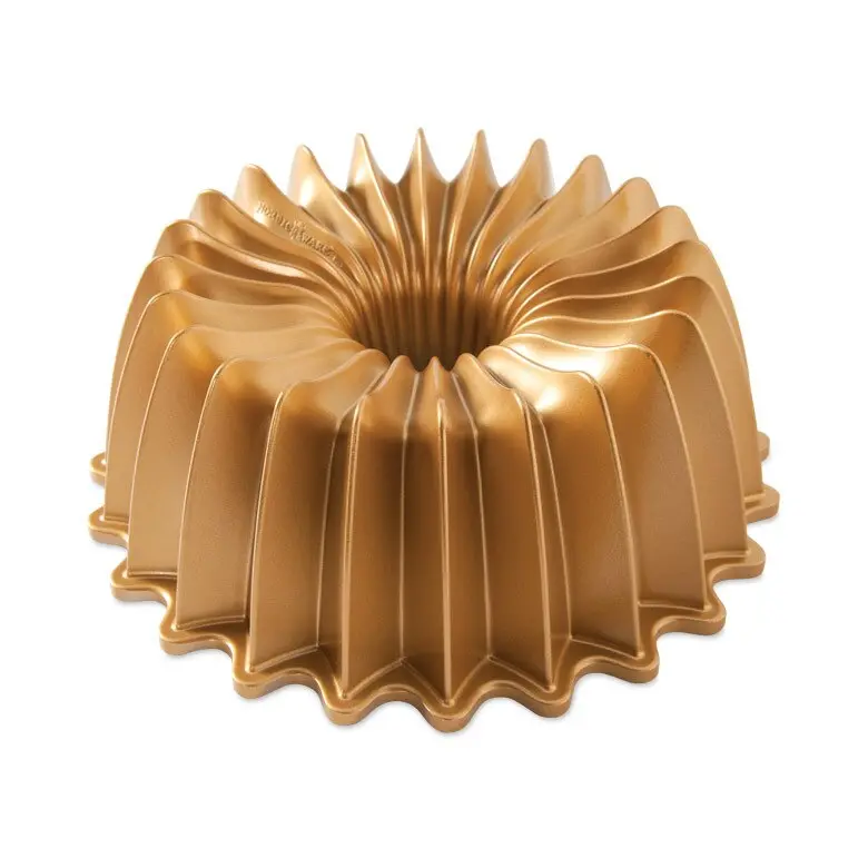 Nordic Ware Gold Brilliance Bundt Pan – 12-Cup Premium Non-Stick Mold 1
