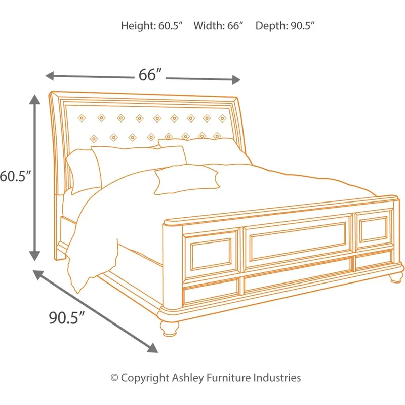 Olivet Full Panel Bed – 3-Piece Platform Bed With Integrated Headboard And Nightstands 2