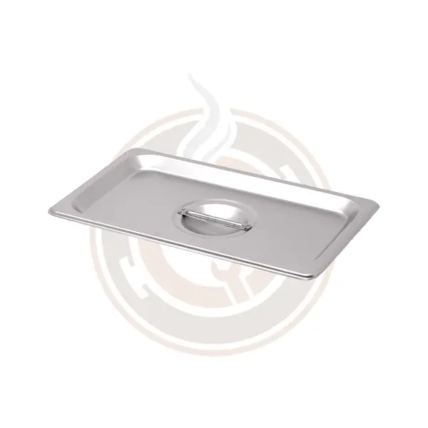 Omcan 1/9-Size Stainless Steel Steam Table Pan Lid – Heavy-Duty, 20 Per Case (Model 80284) 1