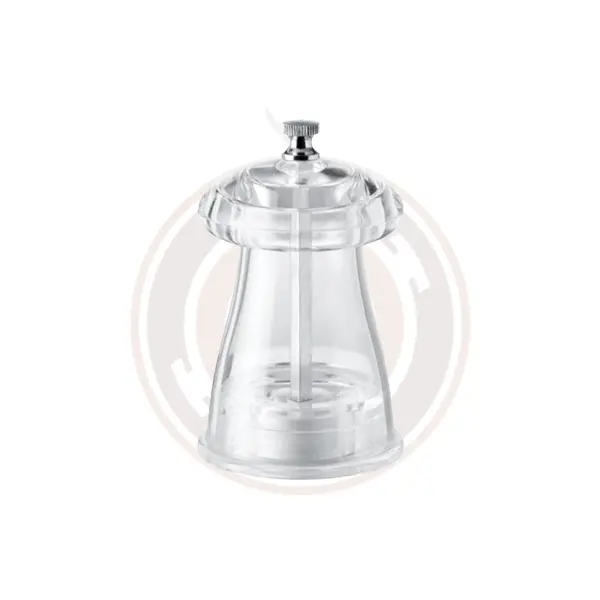 Omcan 10 Cm Acrylic Crystal-Style Salt Mill – Transparent Resin Design (4 Per Case) – 43703 1