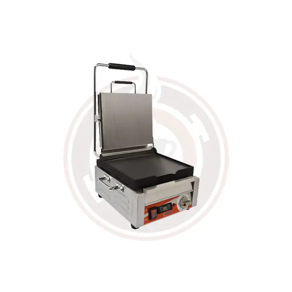 Omcan 10" X 11" Smooth-Surface Single Panini Grill With Timer – Model 42909 1