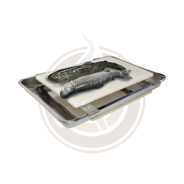 Omcan 15.4" × 10.2" Stainless Steel Drip Pan Carving Board – 2 Per Case (Model 28355) 1