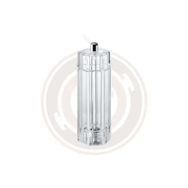 Omcan 15 Cm Acrylic Diamond-Shape Pepper Mill – Sleek Manual Pepper Grinder (5 Per Case) – 43683 1