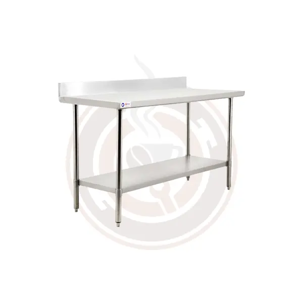 Omcan 24" × 30" Stainless Steel Work Table Featuring Backsplash – Model 44336 1