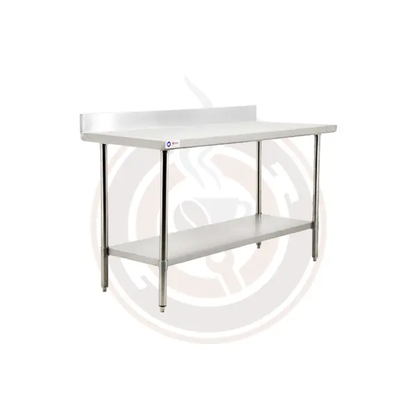 Omcan 30" × 30" Square Stainless Steel Table With Backsplash – Model 44343 1
