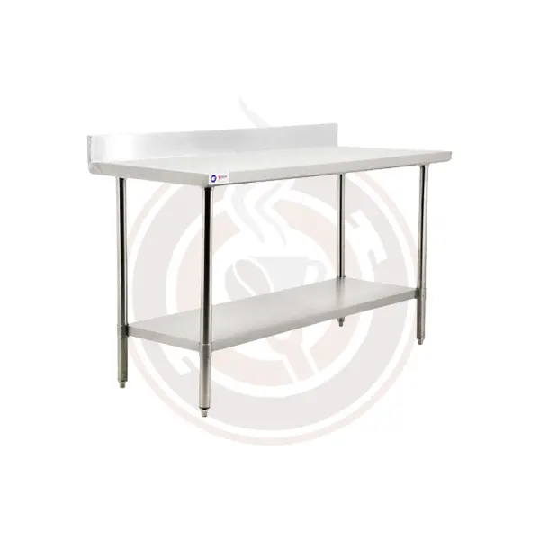 Omcan 30" × 36" Stainless Steel Work Table With Integrated Backsplash – Model 44344 1