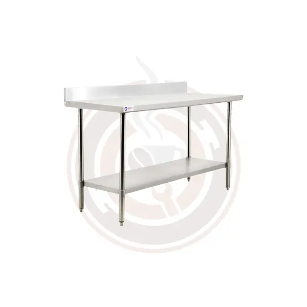Omcan 30" × 48" Stainless Steel Prep Table With Backsplash – Model 44345 1