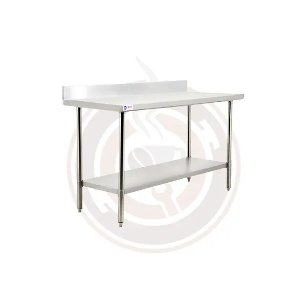 Omcan 30" × 60" All-Stainless Steel Work Table With Backsplash – Model 44346 1