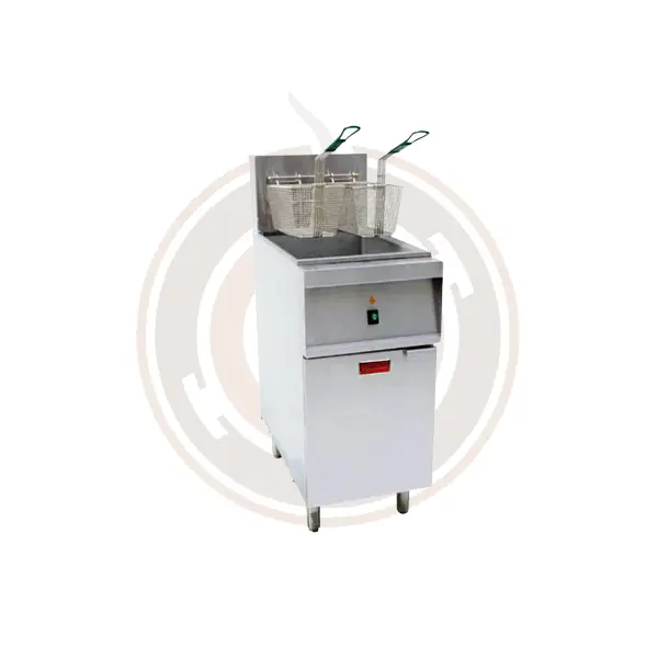 Omcan 40 Lb Electric Floor Fryer – 208V, 1-Phase, 12 Kw (Model 47740) 1