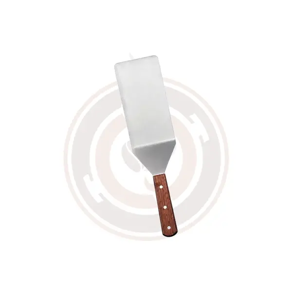Omcan Heavy-Duty Kitchen Turner – 5" × 6" Cutting-Edge Blade, Wood Handle, Pack Of 10 (Model 80079) 1