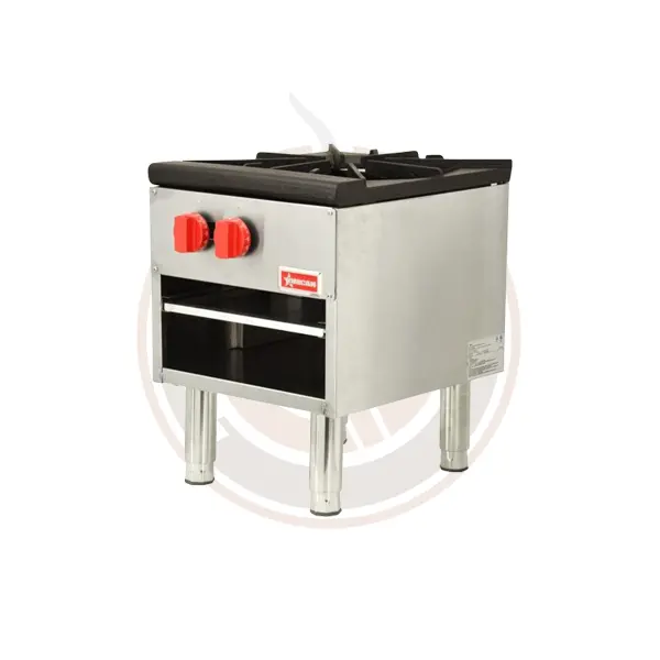 Omcan Single-Burner Stock Pot Range – 100,000 Btu Natural Gas W/ Lp Conversion Kit (Model 37525) 1