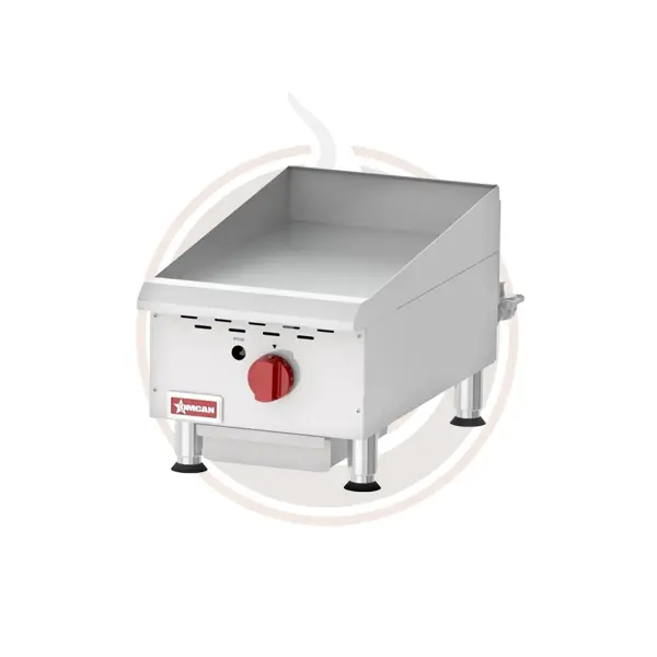 Omcan Single-Burner Thermostatically Controlled Gas Griddle – Countertop 1