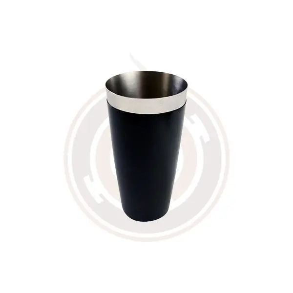 Omcan Stainless Steel Bar Shaker Cup – Matte Black Exterior Finish, 25 Per Case (80832) 1