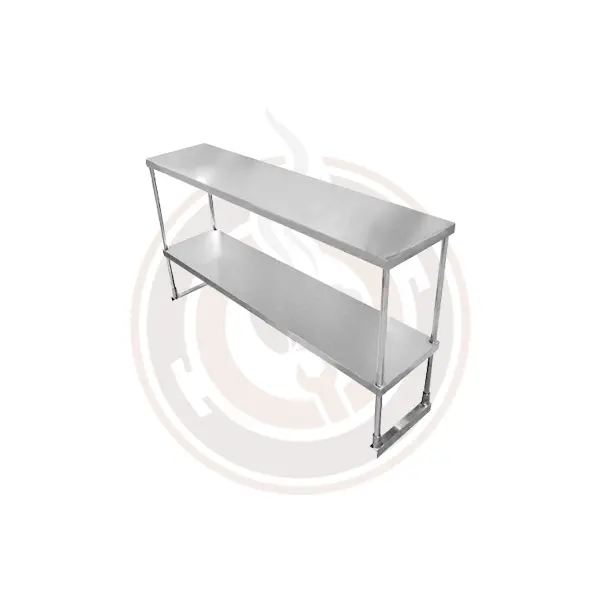 Omcan Stainless Steel Double-Deck Overshelf System (Models 23988/23989/23990) 1
