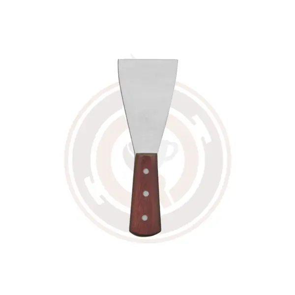 Omcan Stainless Steel Pan Scraper – 4.75" × 3", Wood-Handle Design, Pack Of 10 (Model 14144) 1