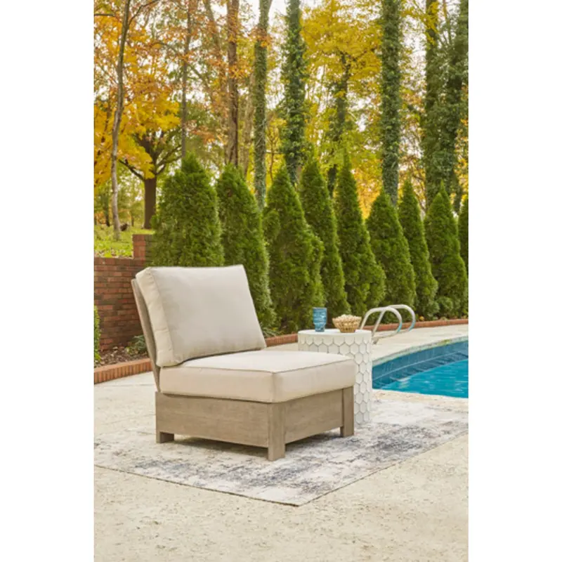 Outdoor Silo Point Armless Lounge Chair With Cushions 2