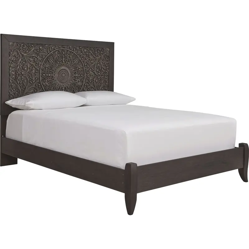 Paxberry Queen Panel Bed Set – Upholstered Headboard & Matching Nightstands 1