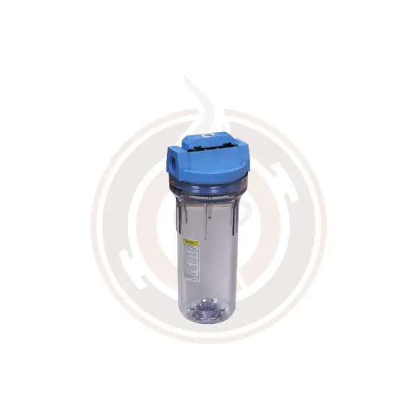Pentek 10-Inch Valve-In-Head Filter Housing, 3/4-Inch Npt, Blue/Clear Design With Pressure Relief – 12-Pack (Model 150437) 1