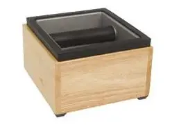 Rattleware Maple-Wood Mounted Stainless Steel Knock Box 1