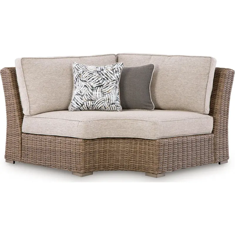 Revare Beach Curved Modular Corner Seat With Cushion 1