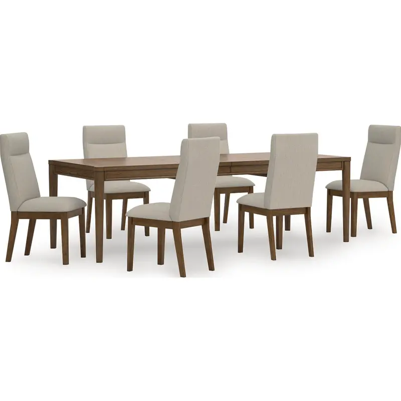 Roanhowe Exclusive 7-Piece Dining Set – Rustic Farmhouse Style 1