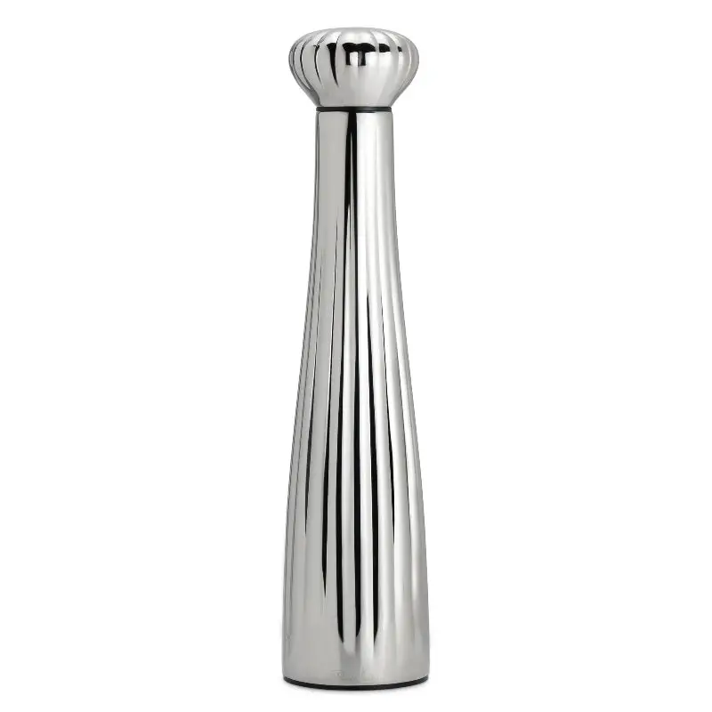 Robert Welch Palm Bright Large Pepper Mill – Polished Stainless Steel & Black Finish 1