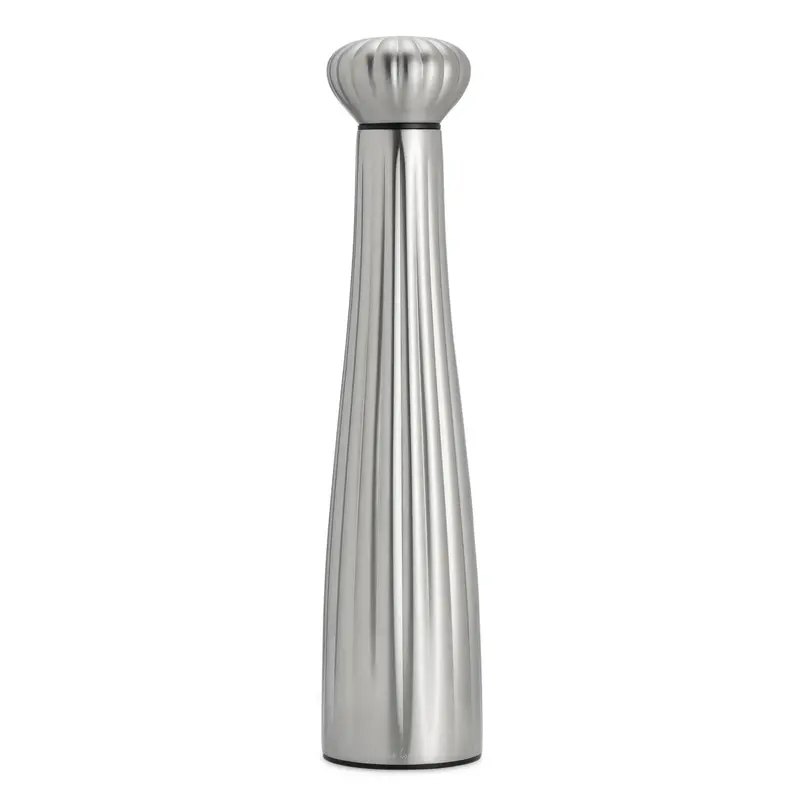 Robert Welch Palm Satin Large Pepper Mill – Stainless Steel & Black 1
