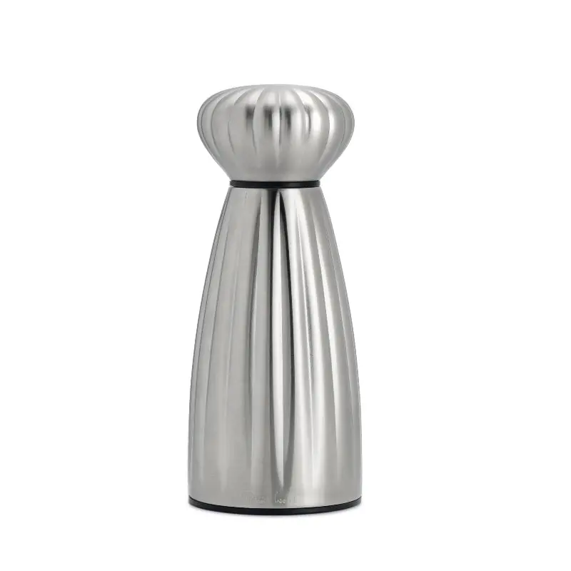Robert Welch Palm Satin Medium Pepper Grinder – Stainless Steel & Matte Black 1