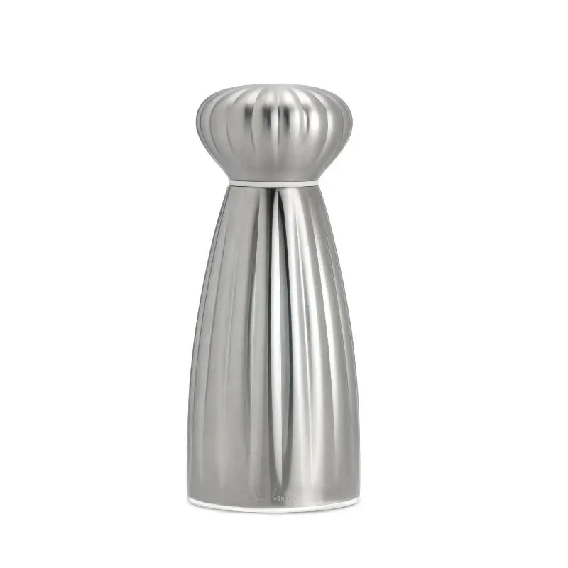 Robert Welch Palm Satin Medium Salt Mill – Stainless Steel & White 1