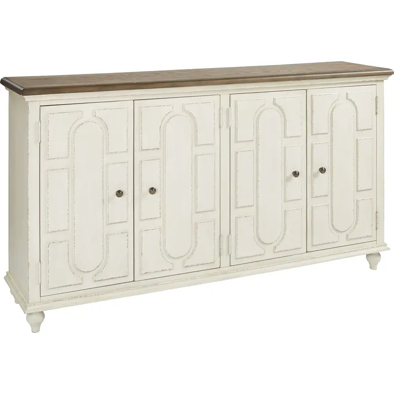 Roranville Slim Accent Cabinet With Open Shelving 1
