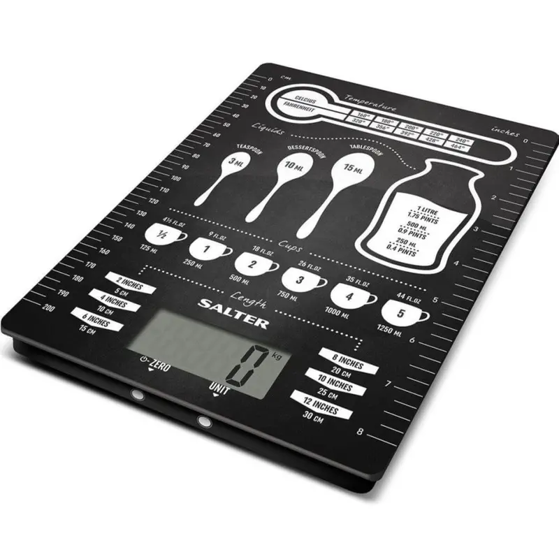 Salter Conversion Table Digital Kitchen Scale – Unit-Switching Weighing Device 1