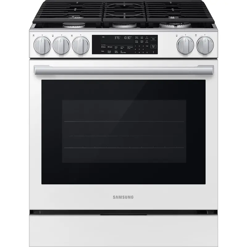 Samsung Nsg90H60Swaa 30-Inch White Glass Gas Range 1