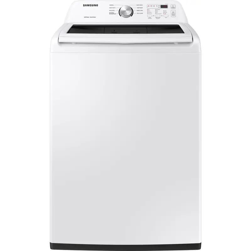Samsung Top-Load Washer In White – High-Efficiency, Model Wa45T3200Aw 1